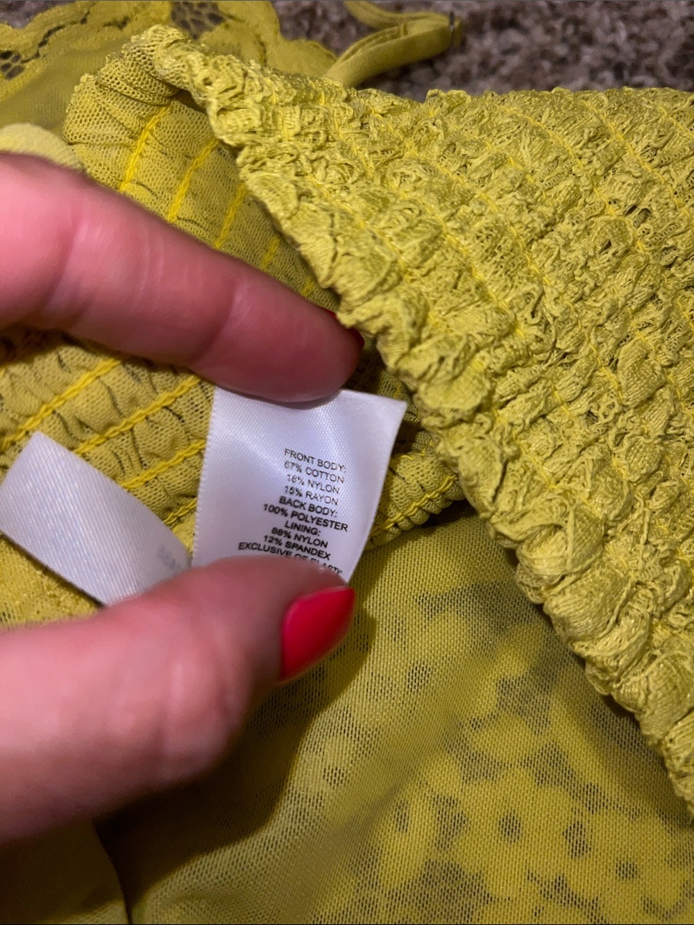 Edition by Express Neon Lace Yellow Lace Crop Top Sz XS - Picture 10 of 12